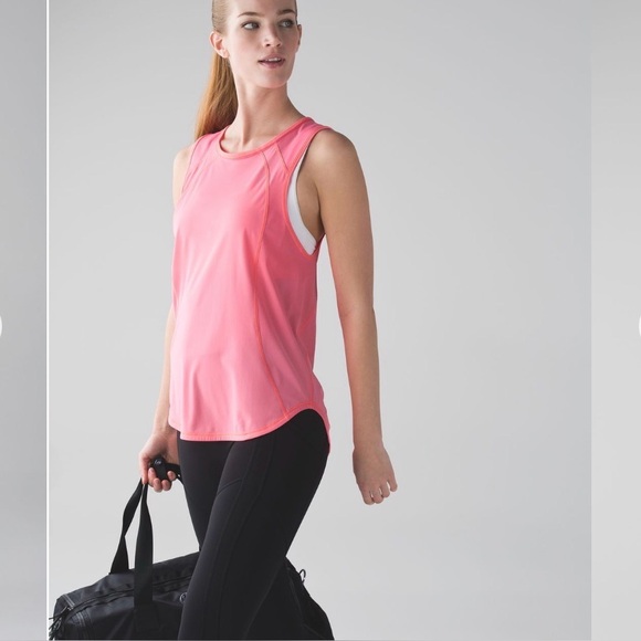 Lululemon Sculpt Tank | Coral Pink | Loose Fit Run Top - Picture 3 of 7